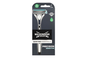 Бритва для гоління зі змінним картриджем Sensitive Precision Essential 4 Quattro Wilkinson Sword 1шт
