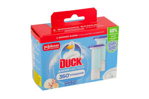 Очиститель унитаза гелевый в сменном блоке Морская свежесть Диски чистоты Duck 2х36мл
