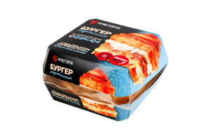 Бургер мікрохвилюючий на французькому круасані з біфштексом та блакитним сиром М'ясторія охол к/у 230г