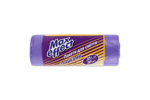 Пакеты для мусора с ручками 35л Max effect 30шт