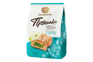 Пряники заварные глазированные с начинкой Со вкусом зеленого яблока Dесняночка м/у 300г