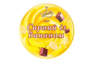 Торт Сирний з бананом 600г коробка Valencia