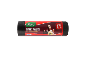 Смарт-пакети для сміття з затяжками 35л Fino 15шт