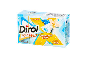 Гумка жувальна без цукру з підсолоджувачами Свіжість м'яти та ванілі X-Fresh Dirol к/у 19.5г