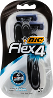 Бритва 4 лезвия без сменных картриджей Flex 4 BiC 3шт