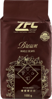 Кава Brown в зернах смажена 1кг м/у ZFC