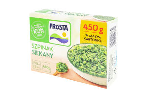 Шпинат глибокої заморозки подрібнений Frosta к/у 450г