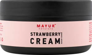 Скраб д/тіла цукровий Полуниця з вершками натуральний 250мл Маюр