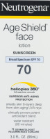 Neutrogena Age Sheild Face Lotion Sunscreen Broad Spectrum SPF 70