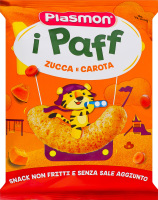 Снеки кукурузные для детей от 12мес с тыквой и морковью Baby Puffs Plasmon м/у 15г