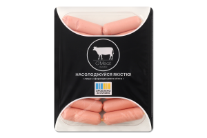 Сосиски з смачною скоринкою 1г 300г газ/уп O'Meat