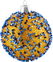 Прикраса ялинкова Куля Бісер пластик 60мм 1589