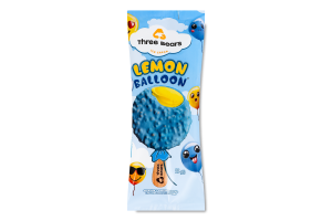 Мороженое с комбинированным составом сырья со вкусом лимона в кондитерской глазури Lemon balloon Three bears м/у 55г