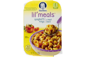 Gerber Lil' Meals Spaghetti Rings In Meat Sauce