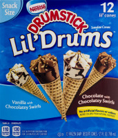 Nestle Drumstick Lil' Drums Frozen Dairy Dessert Cones Variety Pack - 12 CT