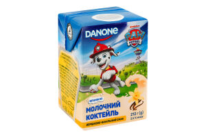 Коктейль молочный 2.5% стерилизованный Сливочно-ванильный Paw Patrol Danone т/п 212г