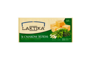 Продукт сырный 35% молокосодержащий плавленый Со вкусом зелени Laktika м/у 64г