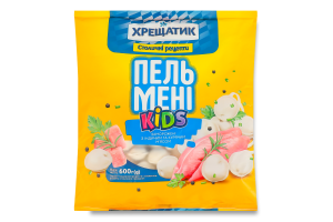 Пельмені заморожені з індичим та курячим м'ясом Kids Хрещатик м/у 600г