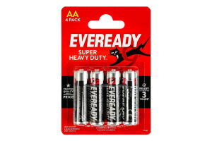 Батарейка AA 1.5V R6P Super heavy duty Eveready 4шт