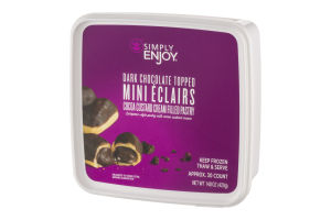 Simply Enjoy Dark Chocolate Topped Mini Eclairs - 30 CT