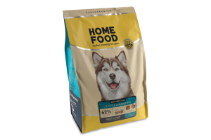 Корм д/дорослих собак великих пород Гіпоалергенний Форель з рисом сухий 3кг Home Food