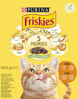 Корм сухий повнораціонний для дорослих котів з куркою та овочами Friskies к/у 300г