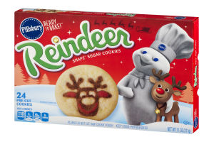 Pillsbury Ready To Bake! Reindeer Shape Sugar Cookies - 24 CT