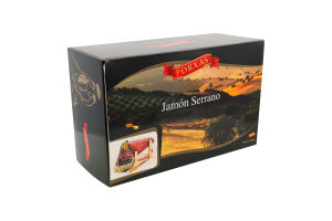Хамон-міні Serrano с/в 9-11місяців 1кг подарункова упаковка Porxas