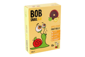 Конфеты фруктовые натуральные Яблоко-груша Rolls Bob Snail к/у 10х10г