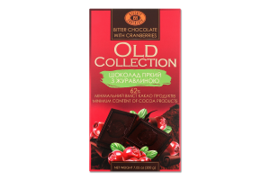 Шоколад Олд Коллекшн гіркий з журавлиною 200г Бісквіт-шоколад