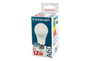Лампа светодиодная 12W 1080lm E27 4100K A60 Enerlight 1шт