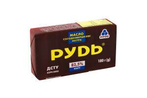Масло солодковершкове 82.5% Екстра Рудь м/у 180г