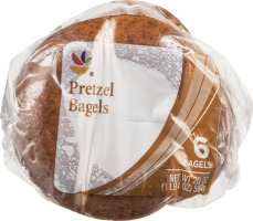 Ahold Pretzel Bagels - 6 CT