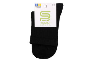 Шкарпетки Premier socks Економ вис рубч чор р18-20