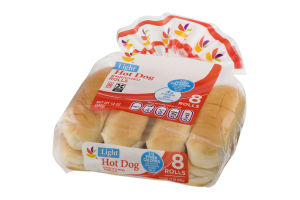 Ahold Light Hot Dog Rolls - 8 CT