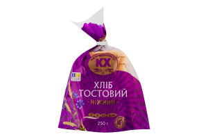Хлеб половинка в нарезке тостовый Нежный Формула смаку м/у 250г