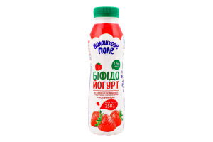 Бифидойогурт 1.5% Клубника Волошкове поле п/бут 350г