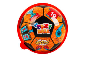 Мяч пластиковый для девочки и мальчика с конфетами и сюрпризом Crazy ball Wooow п/у 90г в ассорт