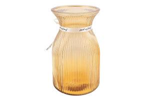 Ваза коричневе скло 20*11см