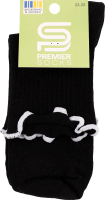 Шкарпетки підл Premier socks високі рюш чор р23-25