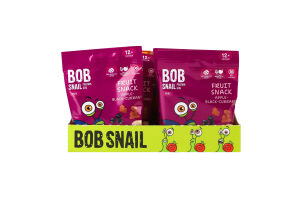 Снек фруктово-ягідний для дітей від 12мес Apple-black currant Baby Bob Snail м/у 40г