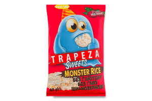 Міні-галети рисові зі смаком малини Monster rice Sweets Trapeza м/у 40г