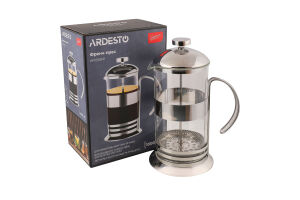 Френч-прес Gemini Asтi 1000мл нержавіюча сталь/боросилікатне скло Ardesтo