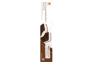 Ahold Ice Cream Sandwiches Churn Style - 12 CT