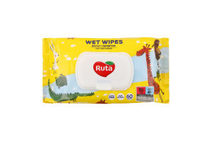 Салфетки влажные Веселые зверята Selecta Ruta 60шт