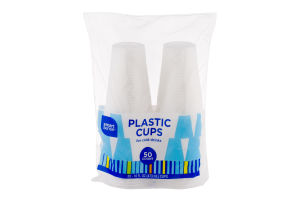 Smart Sense Plastic Cups For Cold Drinks - 50 CT