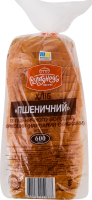 Хлеб нарезной из пшеничной муки формовой Пшеничный Рум'янець м/у 600г