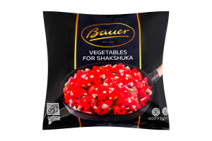 Суміш овочева швидкого заморожування Овочі для шакшуки Bauer м/у 400г