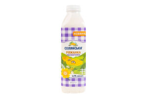Ряжанка 4% безлактозна Селянська п/пл 850г