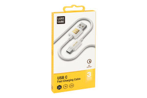 Кабель Luxe Cube USB C білий 1м